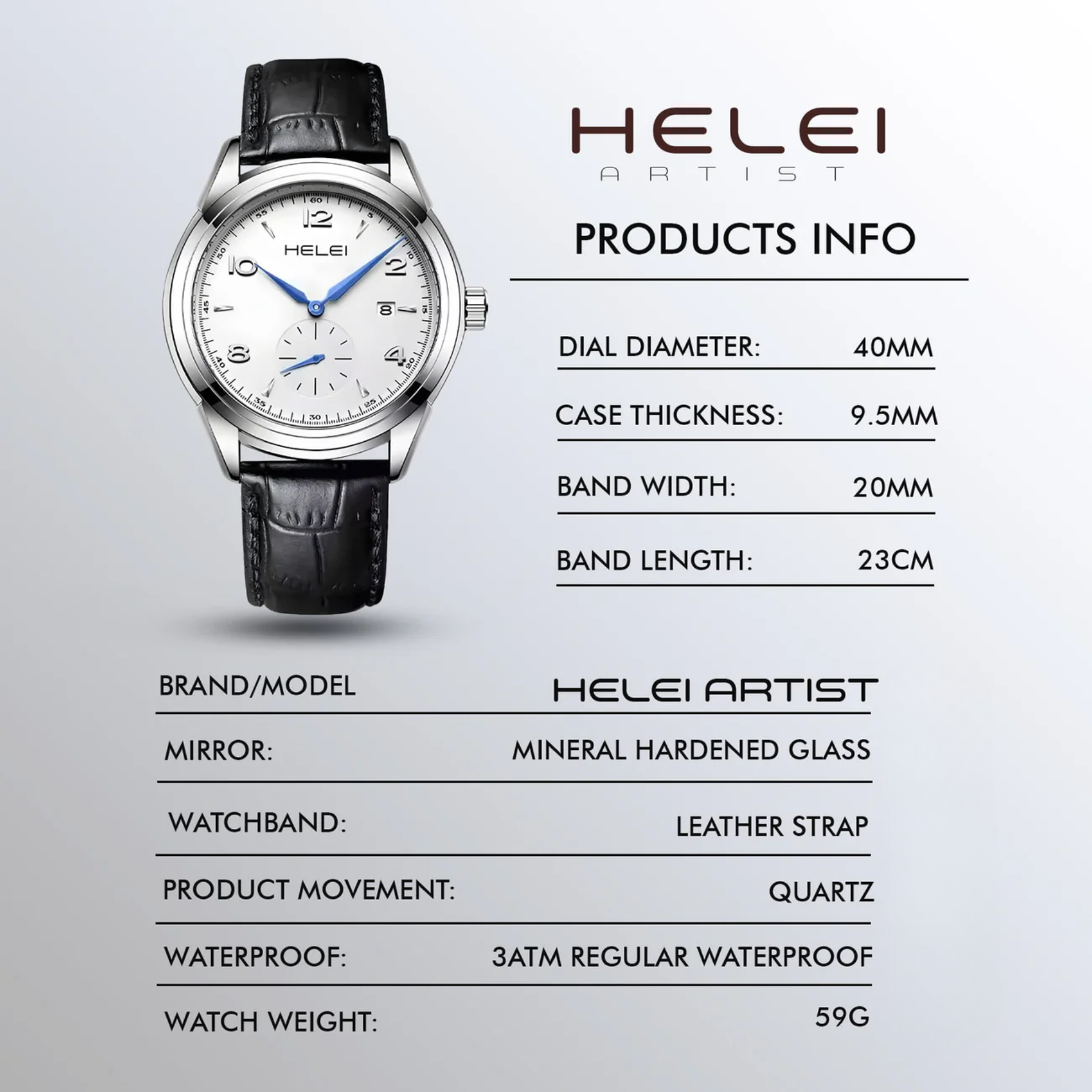 HELEI Artist Leather Strap