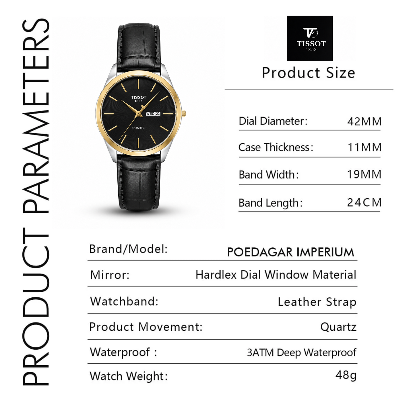 Tissot Quartz Black